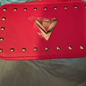 Valentino Pink Crossbody Bag with Gold Studs